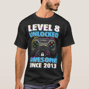 Level 8 Unlock Phantastisch 2013 Videospiel 8. Geb T-Shirt