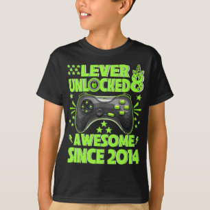 Level 8 Unlock Phantastisch 2014 Videospiel 8. Geb T-Shirt