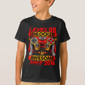Level 8 Unlocked 8 Year Old Boys 8th Birthday Boy T-Shirt (Vorderseite)