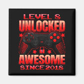 Level 8 Unlocked 8 Year Old For Boys 8th Birthday Magnet (Vorne)