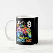 Level 8 Unlocked Awesome 2017 Video Games Birthday Kaffeetasse (Links)