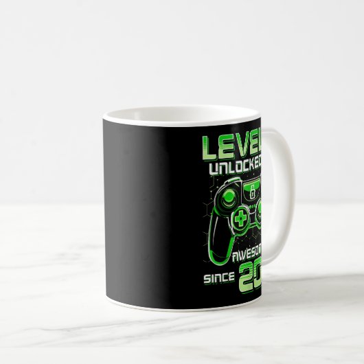 Level 8 Unlocked Awesome Since 2018 8th Birthday G Kaffeetasse (VorderseiteRechts)