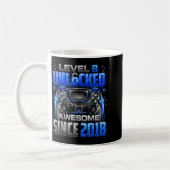 Level 8 Unlocked Awesome Since 2018 8th Birthday G Kaffeetasse (Links)