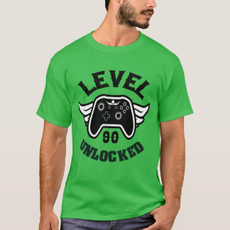 Level 90 freigeschaltet 90. Geburtstag Familie T-Shirt