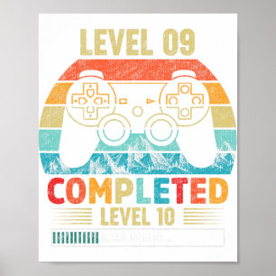 Level 9 Abgeschlossen Level 10 Lädt 9. Geburtstag  Poster