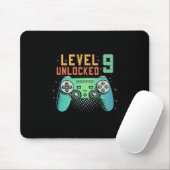 Level 9 freigeschaltet 9. Geburtstag Gamer-Geschen Mousepad (Mit Mouse)