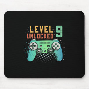 Level 9 freigeschaltet 9. Geburtstag Gamer-Geschen Mousepad