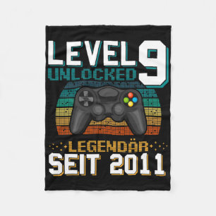 Level 9 freigeschaltet 9. Geburtstag Geschenke für Fleecedecke