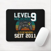 Level 9 Freigeschaltet 9. Geburtstag Geschenke für Mousepad (Mit Mouse)