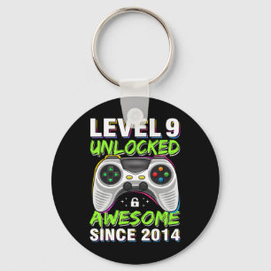 Level 9 freigeschaltet 9. Geburtstag Geschenke für Schlüsselanhänger
