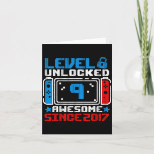 Level 9 freigeschaltet 9. Geburtstags-Gaming-Gesch Karte