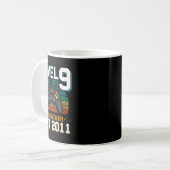 Level 9 freigeschaltet Awesome seit 2015 9. Geburt Kaffeetasse (Vorderseite Links)