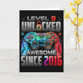 Level 9 freigeschaltet Awesome seit 2016 9. Geburt Karte (Gelbe Blume)