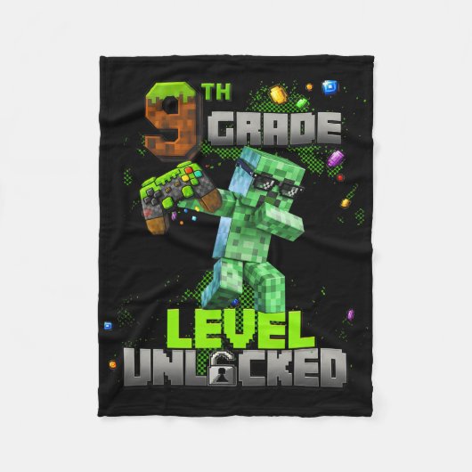 Level 9 freigeschaltet Awesome seit 2016 Geburtsta Fleecedecke (Vorderseite)