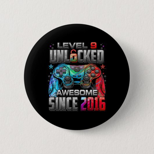 Level 9 freigeschaltet Großartig seit 2016 9. Gebu Button (Vorderseite)