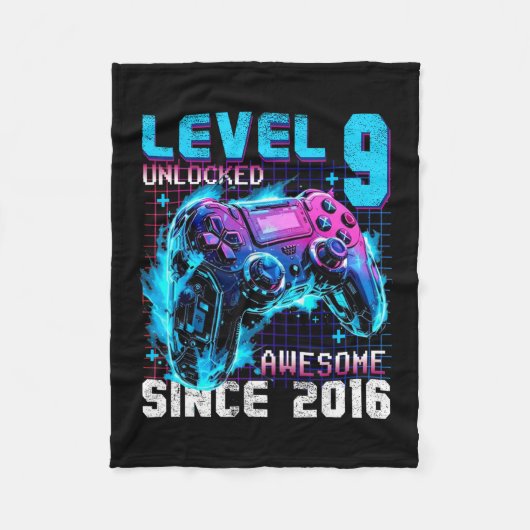 Level 9 freigeschaltet Großartig Seit 2016 9. Gebu Fleecedecke (Vorderseite)