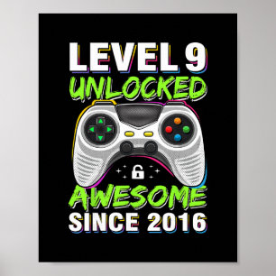 Level 9 freigeschaltet Großartig seit 2016 9. Gebu Poster