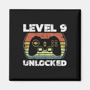 Level 9 freigeschaltet Lustiges Videospieler 9. Ge Magnet