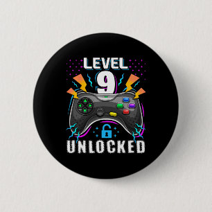 Level 9 freigeschaltet Videospiel 9. Geburtstag Ga Button