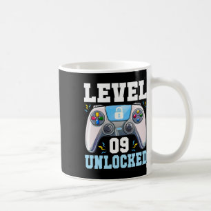 Level 9 freigeschaltet Videospiel 9. Geburtstag Ga Kaffeetasse
