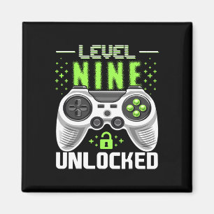 Level 9 freigeschaltet Videospiel 9. Geburtstag Ga Magnet