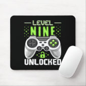 Level 9 freigeschaltet Videospiel 9. Geburtstag Ga Mousepad (Mit Mouse)