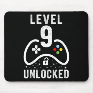 Level 9 freigeschaltet Videospiel 9. Geburtstagsge Mousepad