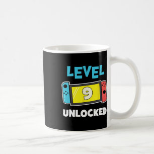 Level 9 freigeschalteter Gamer 9. Geburtstagsgesch Kaffeetasse