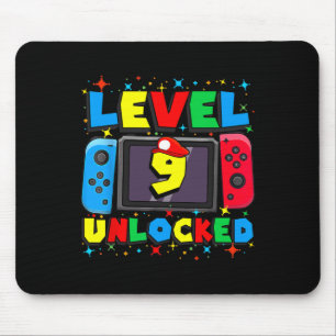Level 9 freigeschalteter Gamer 9. Geburtstagsgesch Mousepad