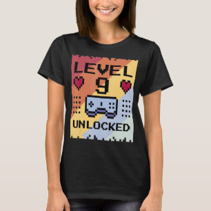 Level 9 Unlock Gamer Boy 9. Geburtstag Boy Gaming T-Shirt