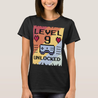 Level 9 Unlock Gamer Boy 9. Geburtstag Boy Gaming T-Shirt