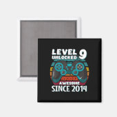 Level 9 Unlock Phantastisch 2014 Videospiel 9. Geb Magnet (Vorderseite/Rückseite)