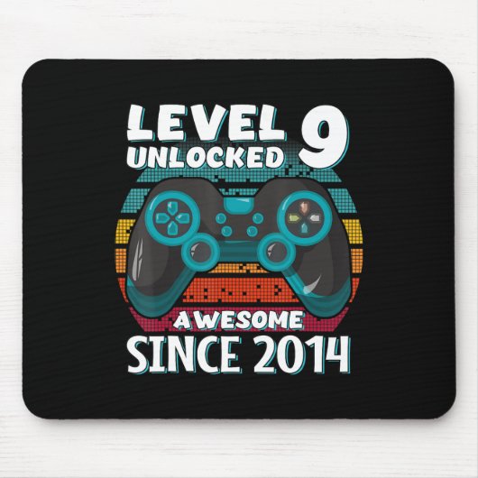 Level 9 Unlock Phantastisch 2014 Videospiel 9. Geb Mousepad (Vorne)