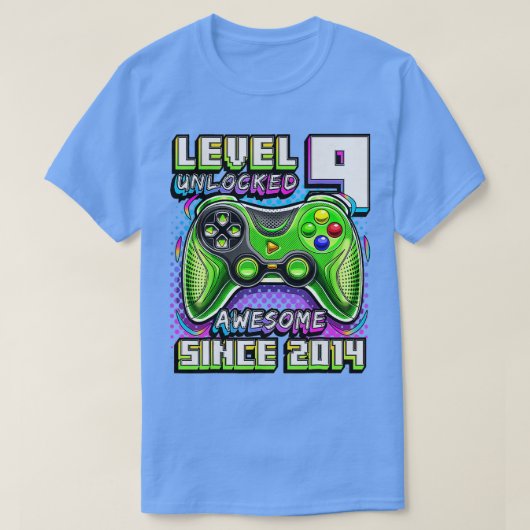 Level 9 Unlock Phantastisch 2014 Videospiel 9. Geb T-Shirt (Design vorne)