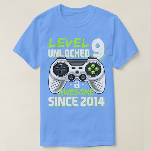 Level 9 Unlock Phantastisch 2014 Videospiel 9. Geb T-Shirt (Design vorne)