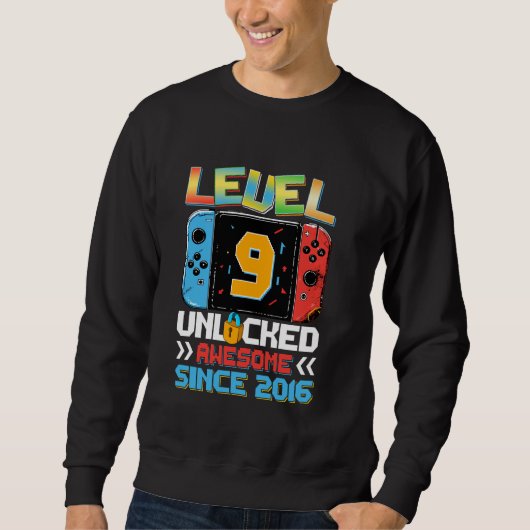Level 9 Unlock Phantastisch 2016 Videospiel 9. Geb Sweatshirt (Vorderseite)