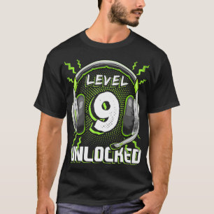 Level 9 Unlock Video Game 9 Geburtstag PC Gaming T-Shirt