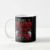 Level 9 Unlocked 9 Year Old For Boys 9th Birthday Kaffeetasse (Links)