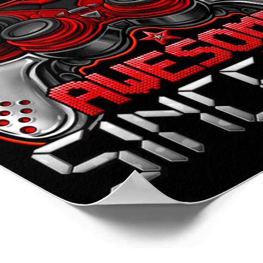 Level 9 Unlocked 9 Year Old For Boys 9th Birthday Poster (Ecke)