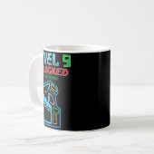Level 9 Unlocked New High Score Arcade Game Birthd Kaffeetasse (Vorderseite Links)
