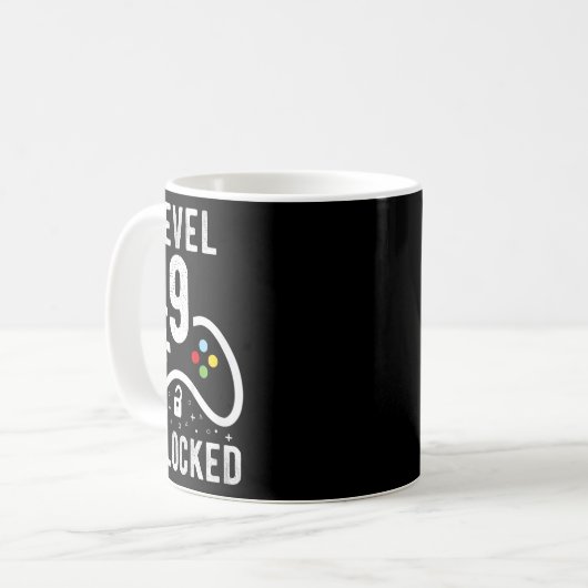 Level 9 Unlocked Video Game 9th Birthday Gift Kaffeetasse (Vorderseite Links)