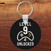 Level 9 Unlocked Video Game 9th Birthday Gift  Schlüsselanhänger (Vorderseite)
