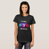 Level 9 Unlocked Video Gamer Funny 9th Birthday Bo T-Shirt (Vorne ganz)
