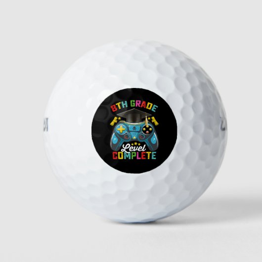 Level Abschluss Gaming Gamer Golfball (Vorderseite)