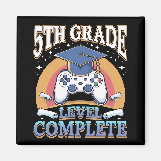 Level Abschluss Gaming Gamer Magnet (Vorne)