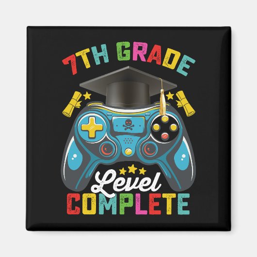 Level Abschluss Gaming Gamer Magnet (Vorne)