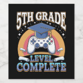 Level Abschluss Gaming Gamer Weinetikett (Einzelnes Label)