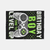 Level Clic Up Birthday Boy Video Game Kinder Mädch Fleecedecke (Vorderseite (Horizontal))