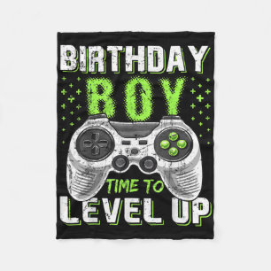 Level Clic Up Birthday Boy Video Game Kinder Mädch Fleecedecke