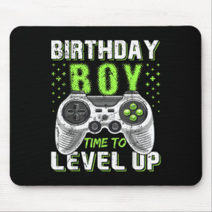 Level Clic Up Birthday Boy Video Game Kinder Mädch Mousepad